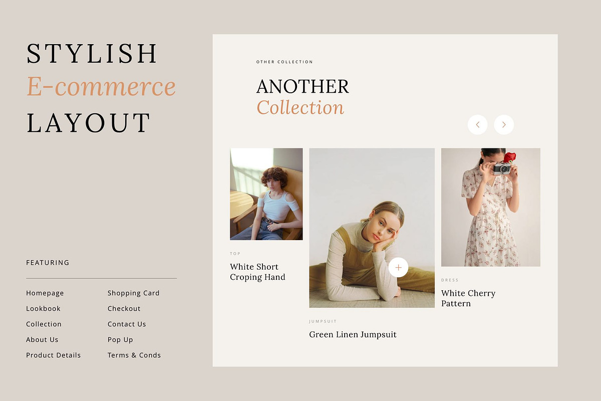 Loulou | Fashion E-commerce Template, a Landing Page Template by Skolastika Phoebe (Photo 4 of 11)