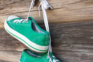 Pair of old sneakers, a Beauty & Fashion Photo by BOOCYS