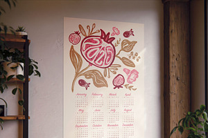 Pomegranate 2025 Calendar Printable