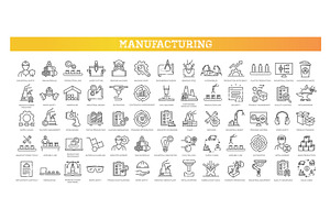 Manufacturing icons, an Icon by Tettygreen