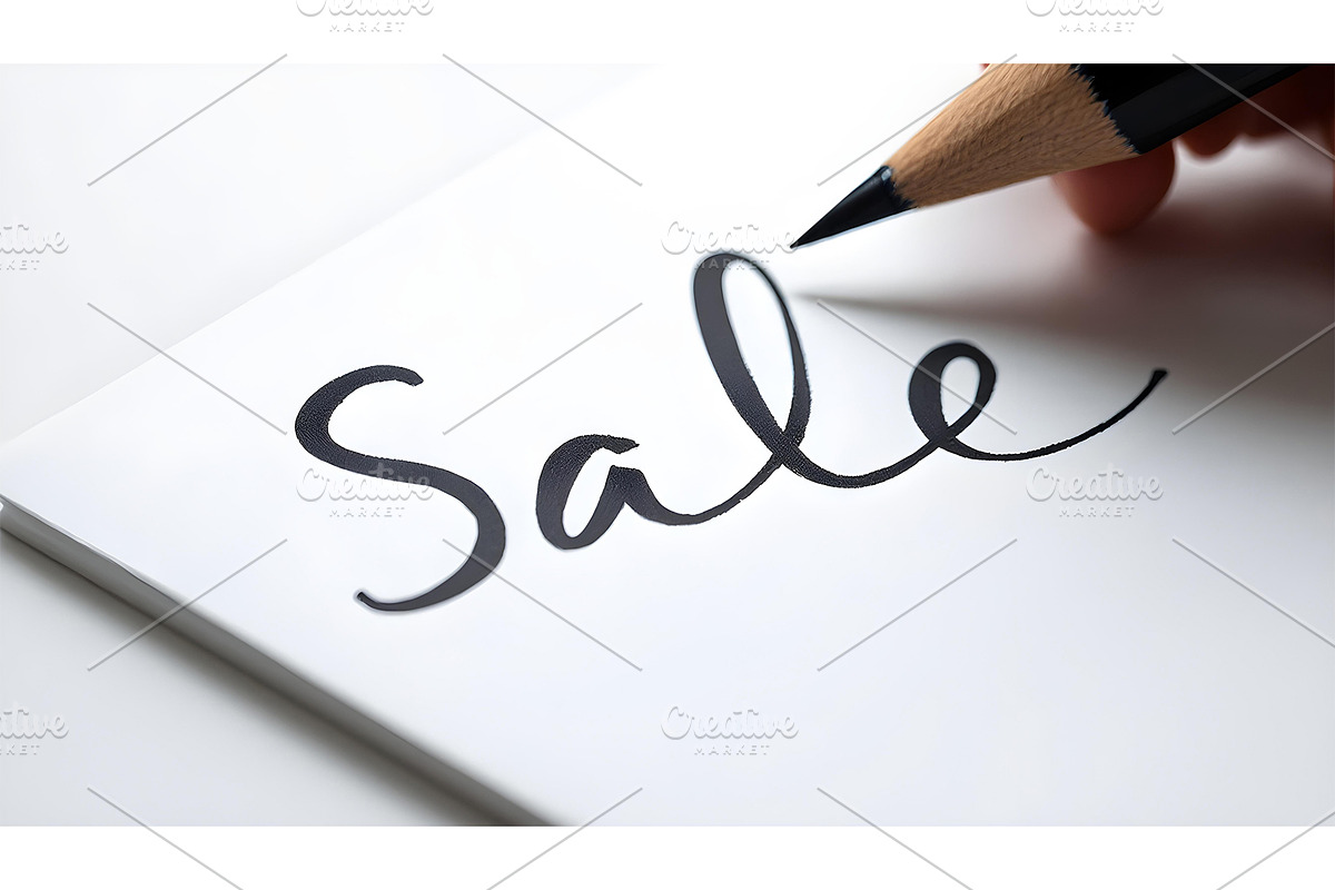 Hand drawn lettering Sale, a Decorative Illustration by Elen_Art