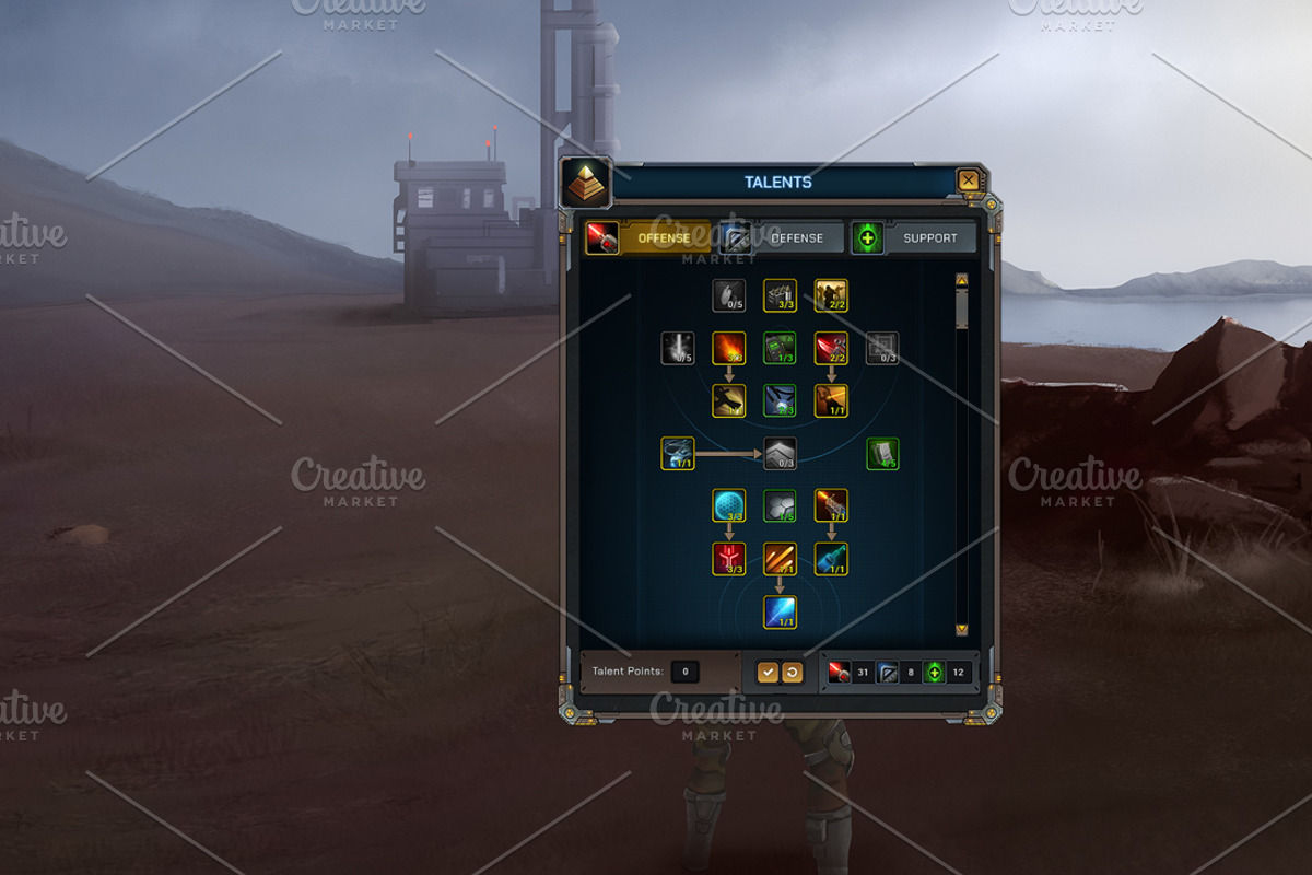 Starfall - RPG User Interface, a Graphic by Kodiak Graphics (Photo 5 of 14)