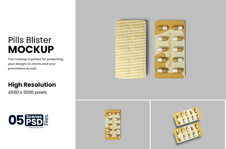Pills Blister Mockup, a Packaging Mockup by bimockup