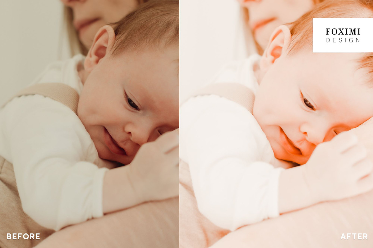 10 NEWBORN LIGHTROOM PRESETS, a Plug-in Add-On by FOXIMIDesign (Photo 8 of 11)
