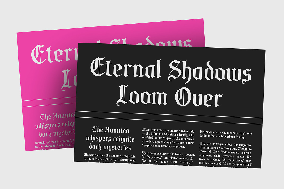 CS Rohesia – Gothic Font, a Blackletter Font by Craft Supply Co. (Photo 4 of 8)
