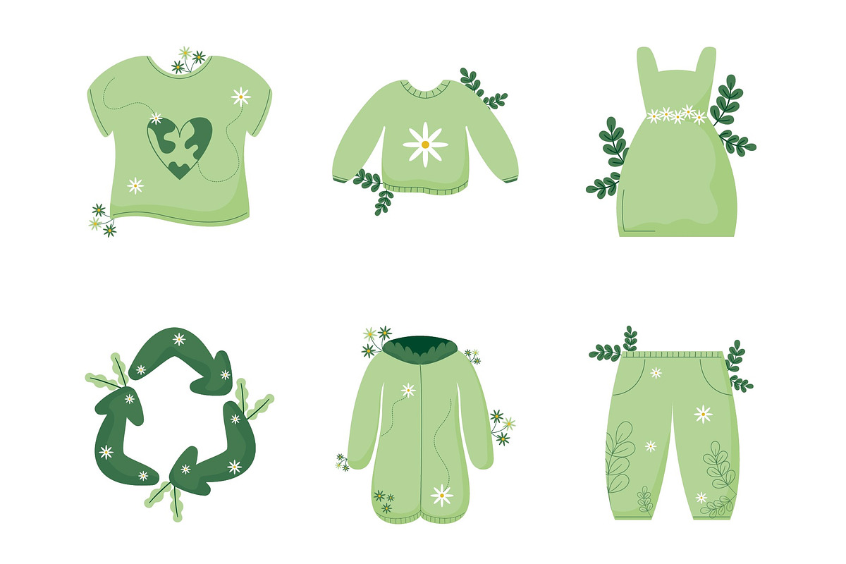 Sustainable Fashion Illustration Set preview 2