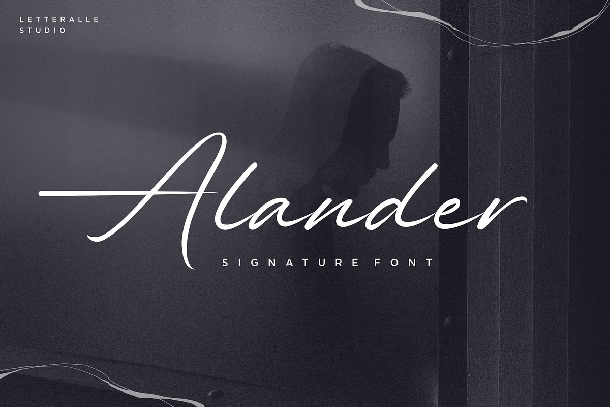 Alander Signature Font, a Script Font by Letteralle Studios (Photo 1 of 7)