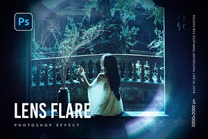 Lens Flare Photo Effect, a Brushes & More by Andrew Skoch Design