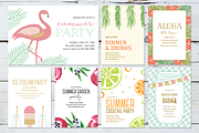 10 Summer Party Bundle, a Card Template by Pixejoo (Thumbnail 1 of 5)