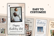 5 Happy Birthday Dad Photo Collage, a Templates & Theme by TemplateCastleStore (Thumbnail 8 of 9)