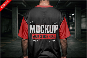 Oversized T-shirt Back View PSD, a Shirt Mockup by Bruno's Shop