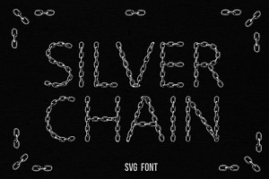 Silver Chain Font, a Font by Handmadefont