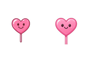 Colorful heart-shaped lollipops with, an Arts & Entertainment Photo by ZinetroN