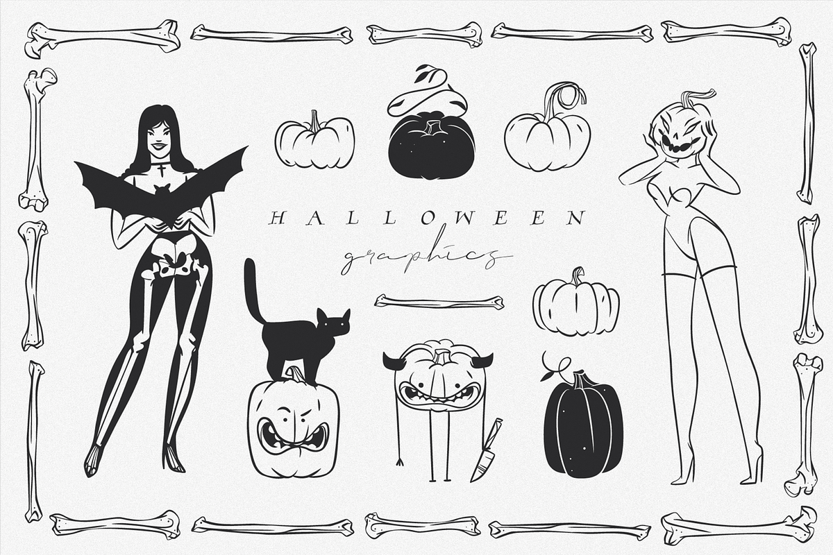 Halloween graphics, a Decorative Illustration by Anastasy_helter (Photo 1 of 11)