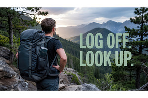 Rear view of a hiker with a backpack, an Illustration by tilialucida