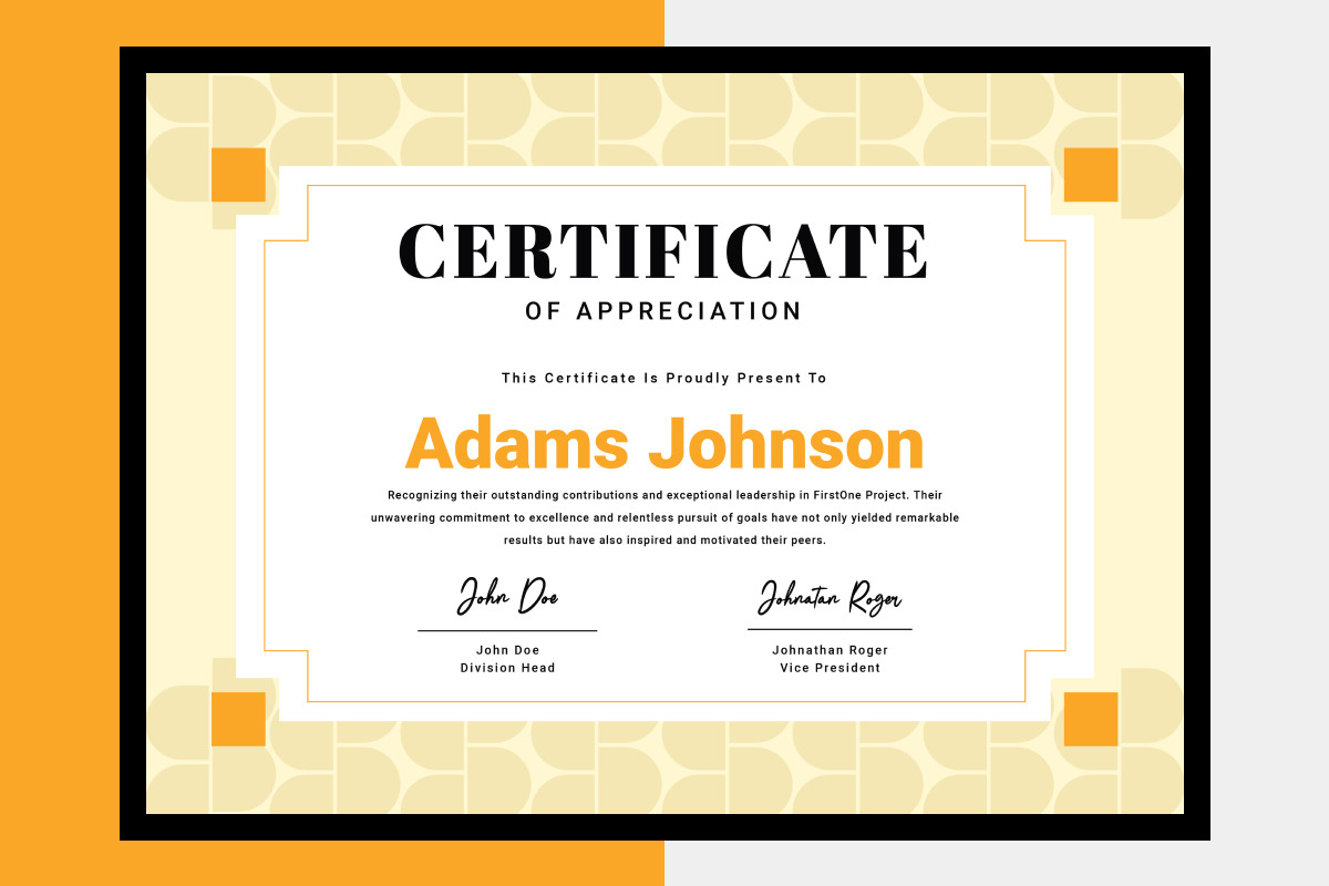 Certificate of Appreciation Template, a Stationery Template by twinstd (Photo 2 of 3)