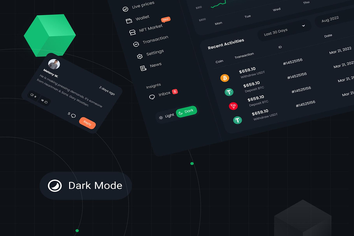 Crypto Whale Crypto NFT Dashboard Ui, an UI Kit Template by Creative Perspective (Photo 3 of 8)