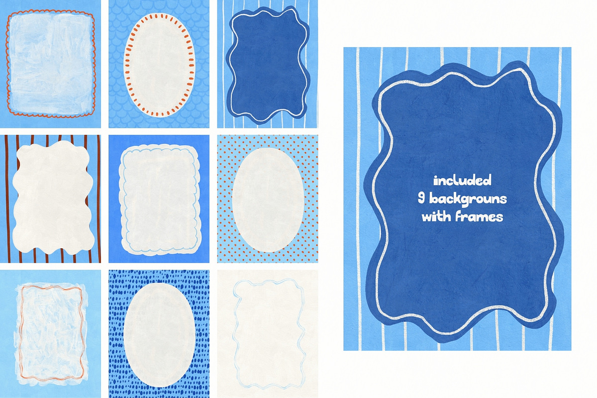 50 Coastal Handdrawn Backgrounds, a Background Graphic by PaperJamLab (Photo 13 of 17)