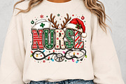 Christmas Nurse Sublimation PNG, a Seasonal Illustration by Canvas Craft (Thumbnail 5 of 6)