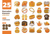 Ramadan Kareem Icon (Cartoon Style), an Outline Icon by MEDZ (Thumbnail 1 of 3)