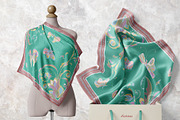 Pastel Butterfly Garden Silk Scarf, an Object Graphic by ilustrinna (Thumbnail 4 of 6)