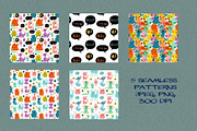 Charming Monsters Clipart & Patterns, an Illustration by LukaJreym (Thumbnail 9 of 11)