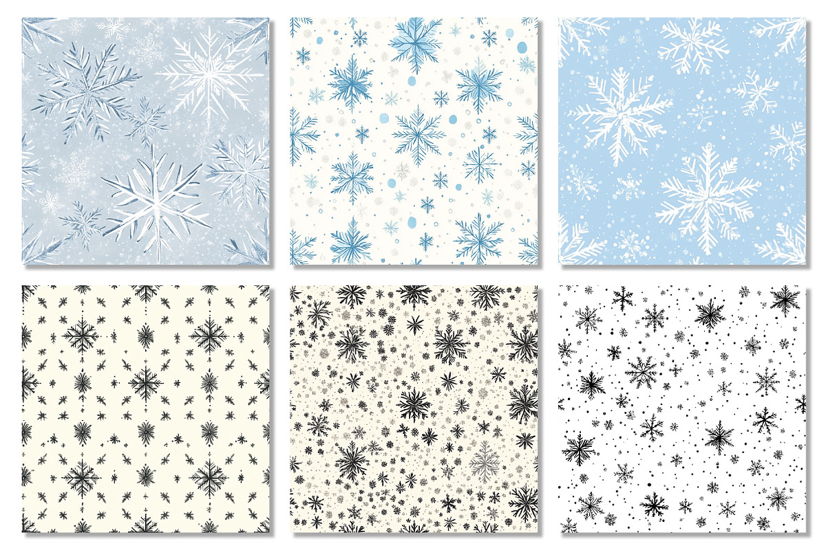 Winter Snowflake Seamless Textures, a Texture Graphic by Dream Creation (Photo 6 of 7)