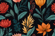 Vintage Botanical Floral Patterns, a Decorative Illustration by StockVerse Creative (Thumbnail 2 of 4)