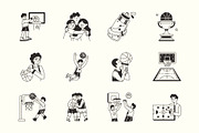 Basketball Illustration, an Outline Icon by Vectors Market (Thumbnail 6 of 8)