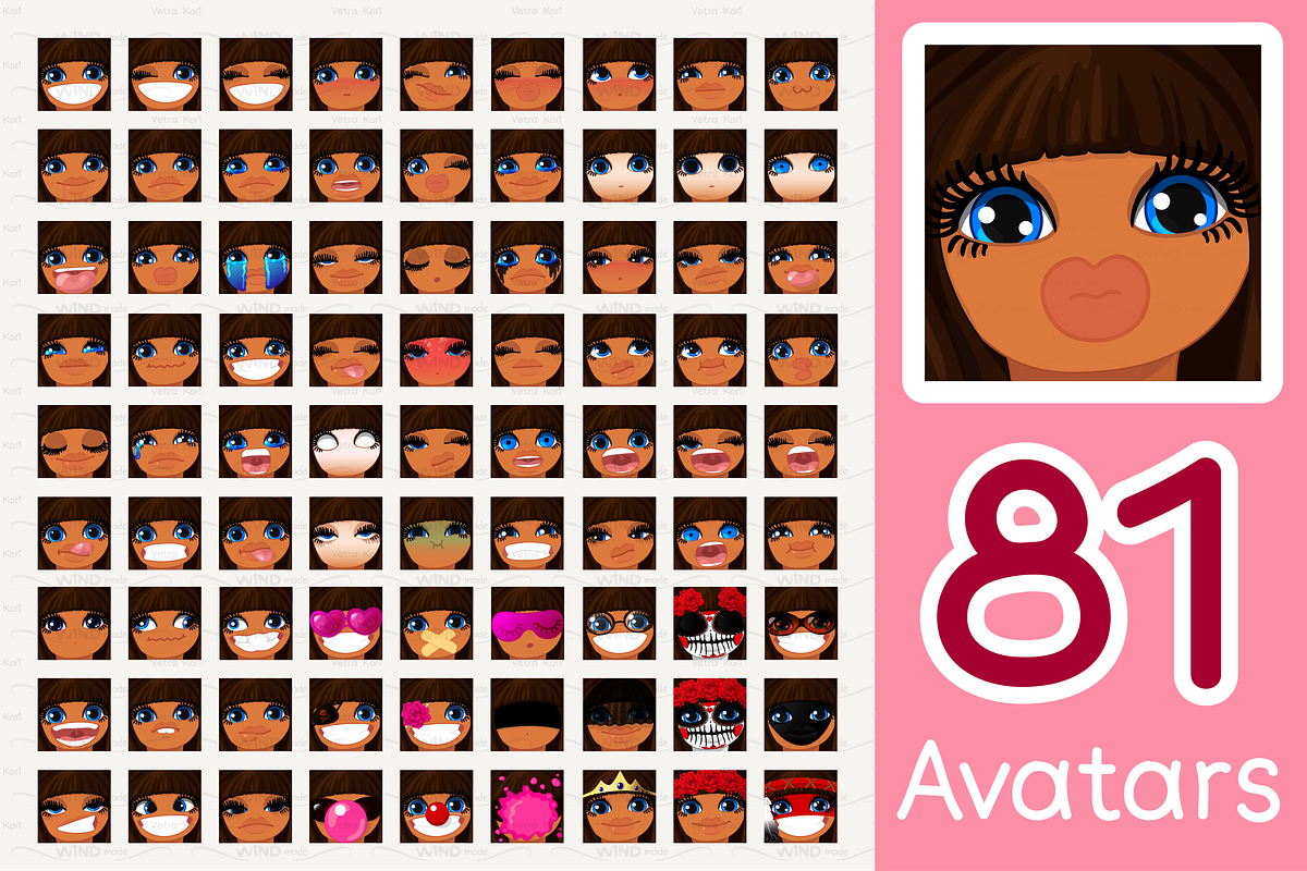 vector BIG avatars SET, a Templates & Theme by WINDmade (Photo 21 of 40)