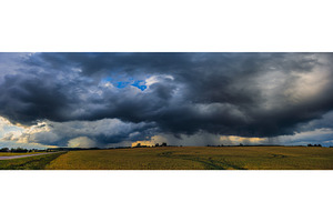 Panorama of dramatic storm clouds in, a Nature Photo by Lukas Jonaitis SHOP