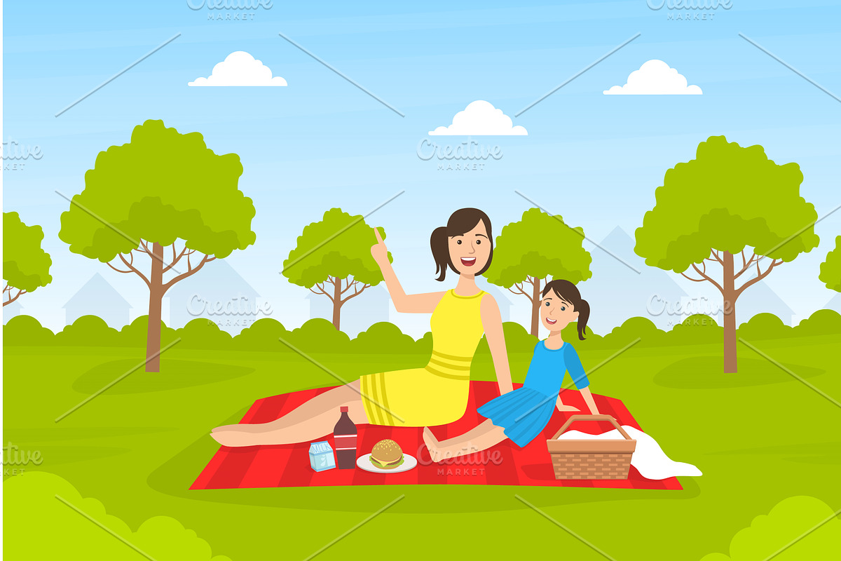 Loving Mother and Her Daughter, a Person Illustration by TopVectors