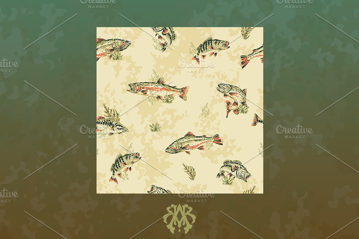 Camouflage fish and aquatic plants, an Object Illustration by Krizvector Artwork Shop (Photo 4 of 6)