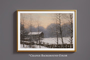 Golden frame mockup close up, an Advertising Mockup by Artjafara (Thumbnail 2 of 5)