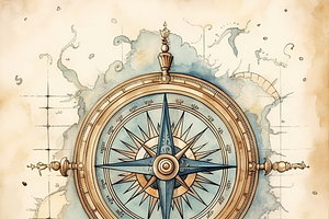 Vintage Nautical Compass