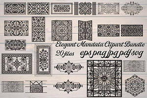 Elegant Mandala Clipart Bundle, a Decorative Illustration by Designer_Momina