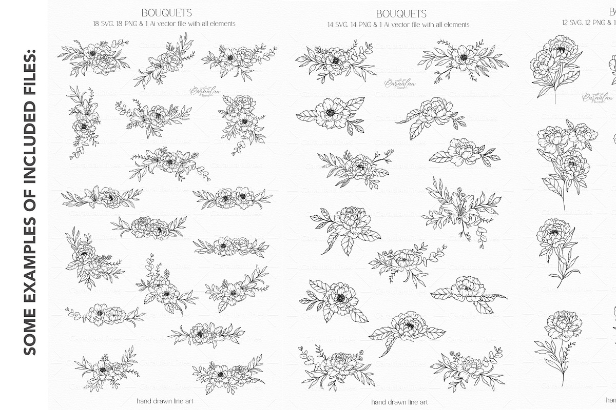 Floral Line Art Bundle 700+, an Illustration by CaraulanStore (Photo 7 of 7)