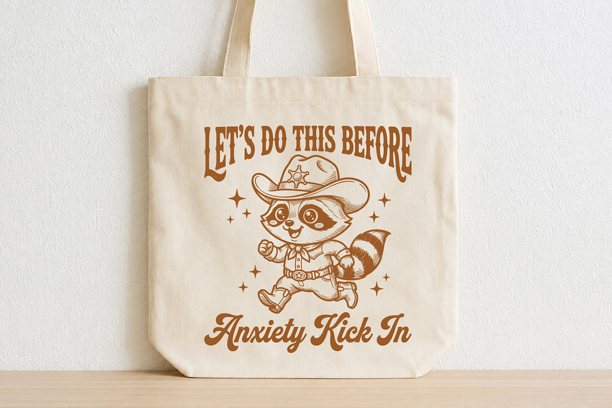 Funny Raccoon Anxiety Quote SVG, an Animal Illustration by Libby Wishes (Photo 4 of 4)