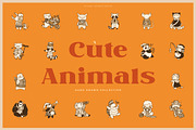 100 Hand Drawn Elements -Animals-, an Animal Illustration by Michael Rayback Design (Thumbnail 1 of 3)