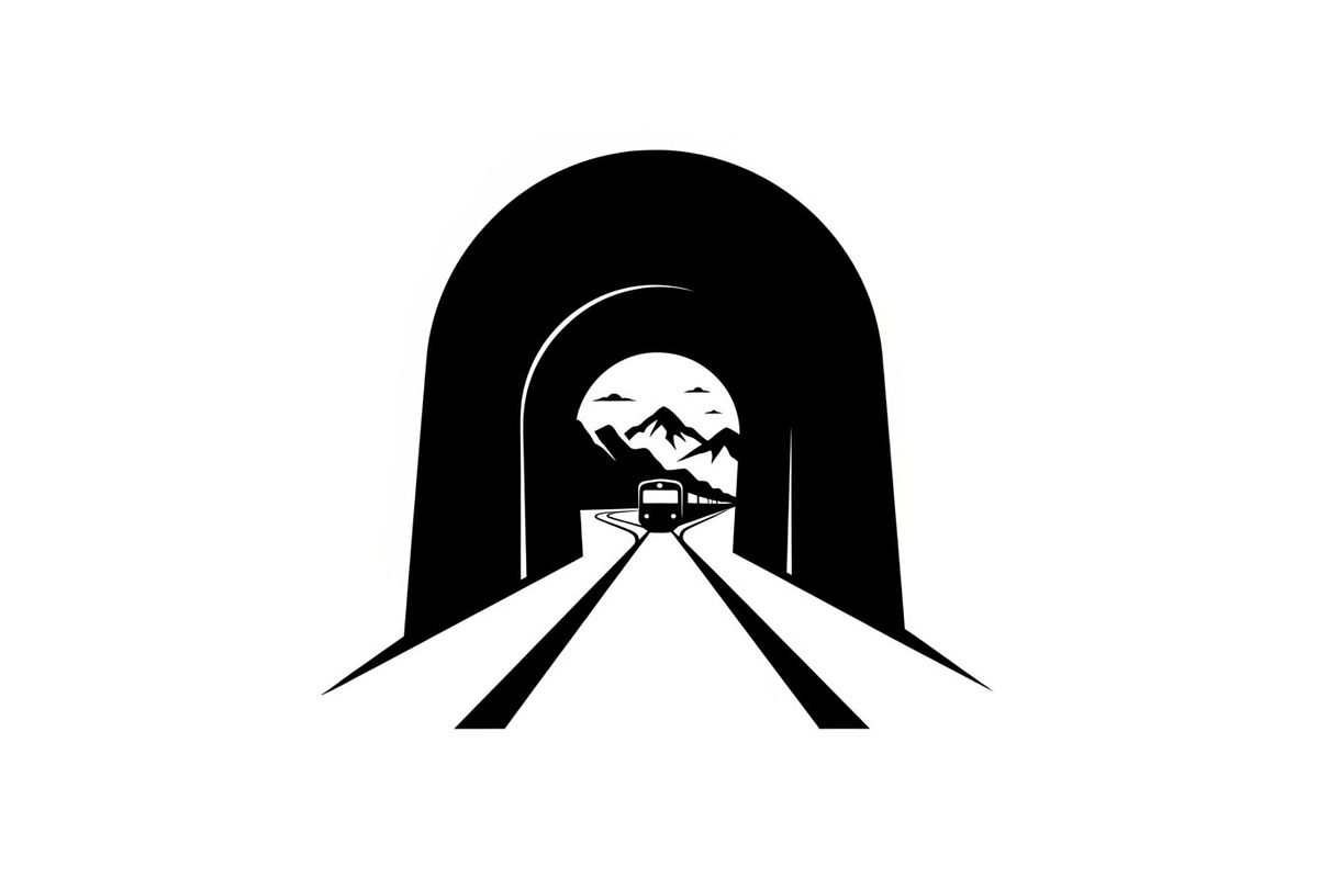 Train Tunnel Silhouette Bundle, a Graphic by hafijul (Photo 7 of 15)