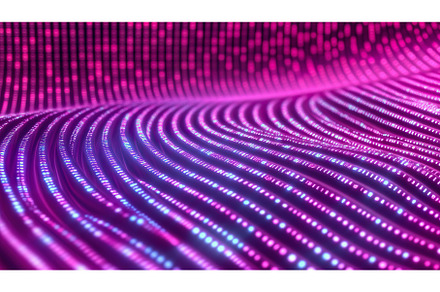 Abstract pink and purple light wave, an Illustration by Lermont51