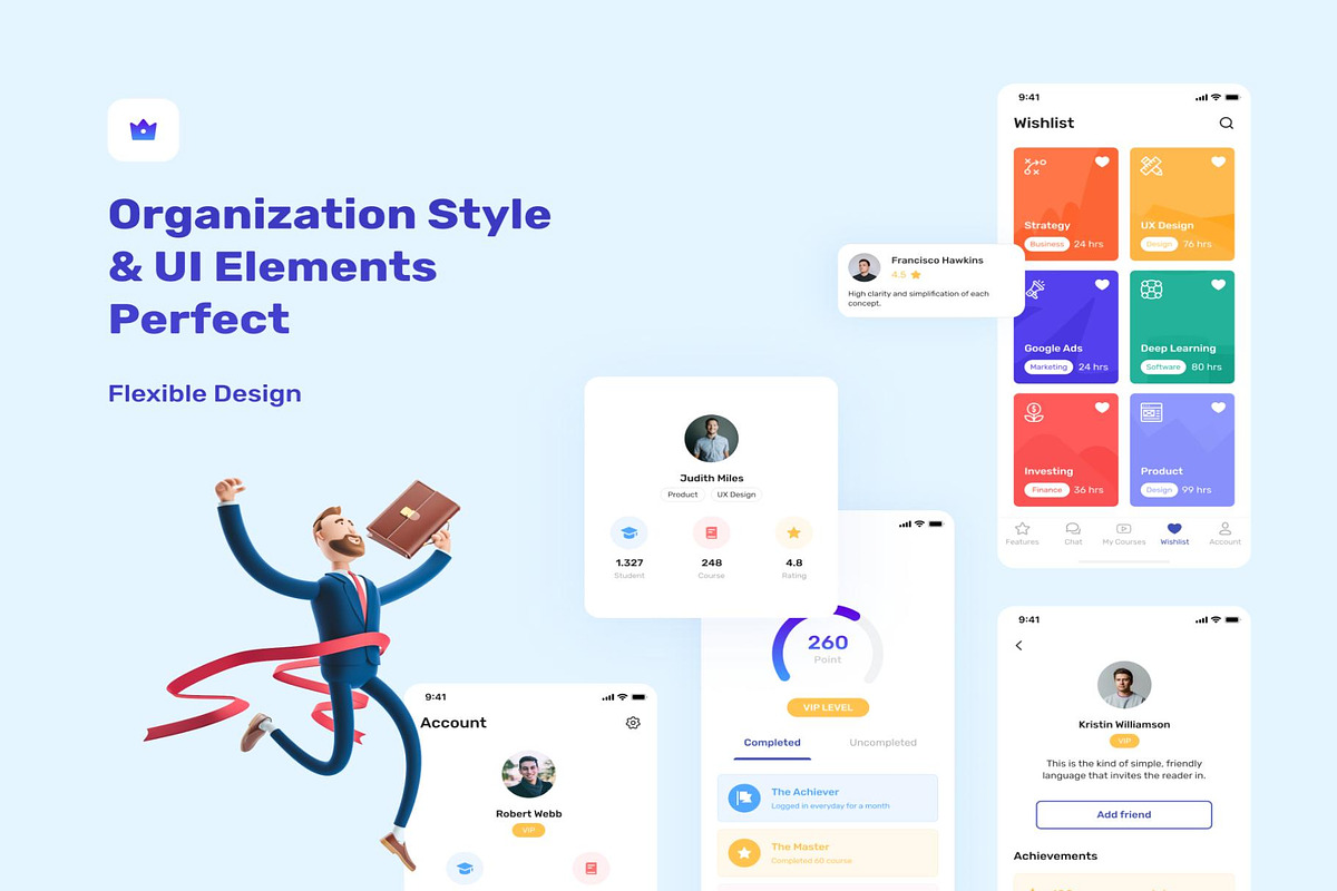 izzi - Online Learning App UI Kit, an UI Kit Template by Lumina_ui_ux202 (Photo 3 of 6)