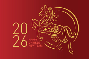 Card Set Chinese New Year, an Animal Illustration by lenlis