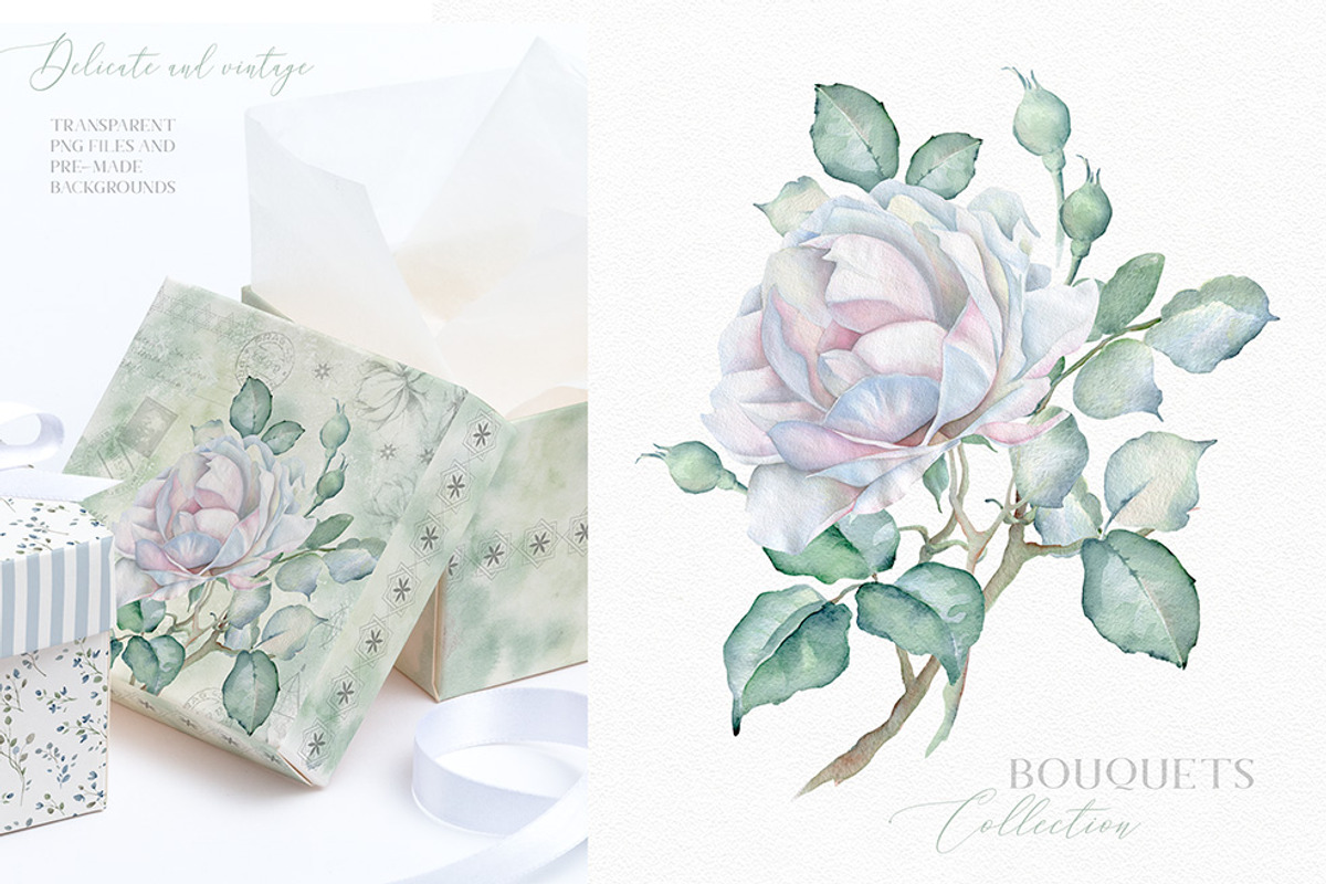Delicate Watercolor Florals, a Decorative Illustration by Eva Katerina (Photo 2 of 25)