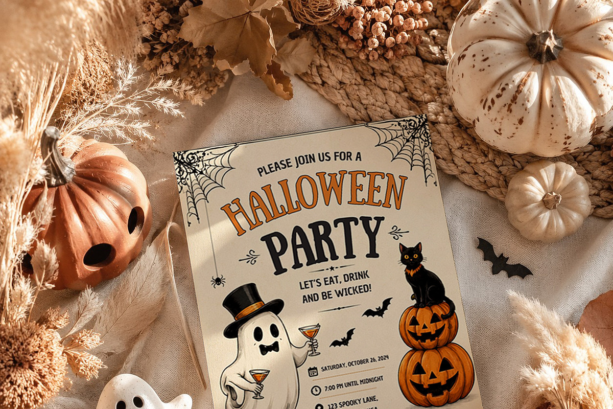 Vintage Halloween Party Invite, an Invitation Template by Arslan (Photo 5 of 5)