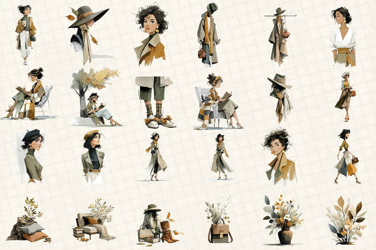 Autumn Watercolor Clipart Set, an Illustration by DreamCafeArt (Photo 2 of 6)