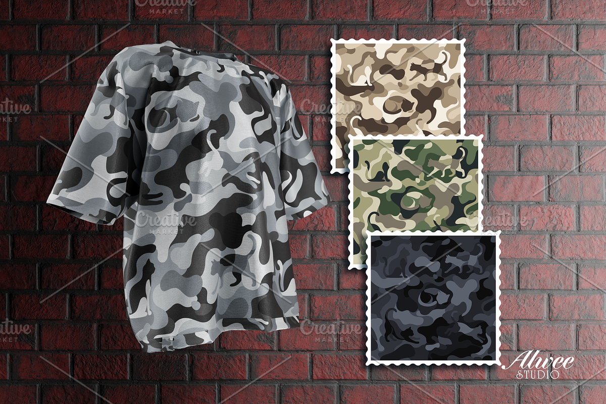 Cat Camo Seamless Vector Pattern Set, a Pattern Graphic by Alwee Studio (Photo 4 of 7)