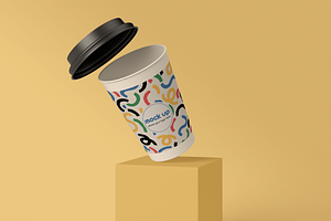 Paper Cup On Base Mockup