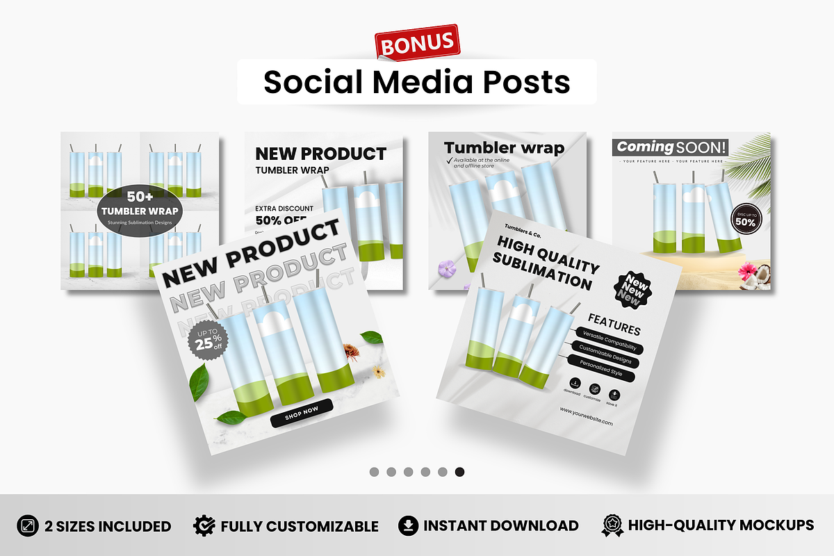 3 Skinny Tumblers Mockup Templates, a Cups & Container Mockup by DigiPax (Photo 8 of 10)