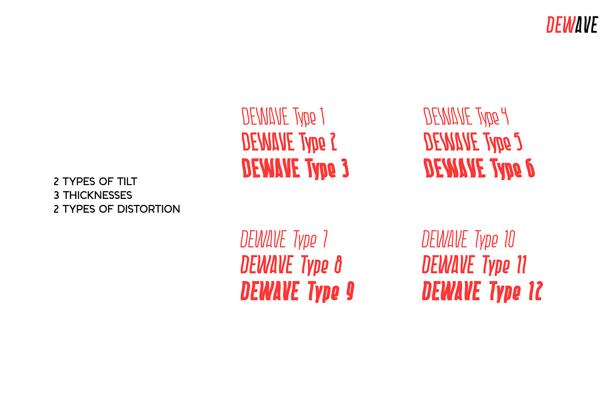 Dewave. Distorted Sans Serif family., a Sans Serif Font by Luxfont (Photo 6 of 8)